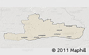 Shaded Relief 3D Map of Jurbarko, lighten, semi-desaturated