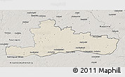 Shaded Relief 3D Map of Jurbarko, semi-desaturated