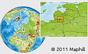 Physical Location Map of Jurbarko, within the entire country