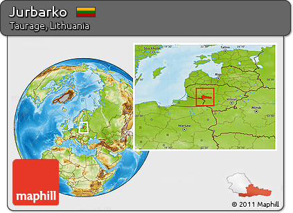 Physical Location Map of Jurbarko