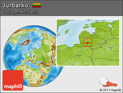 Physical Location Map of Jurbarko