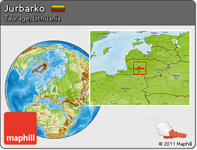 Physical Location Map of Jurbarko