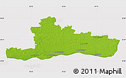 Physical Map of Jurbarko, cropped outside