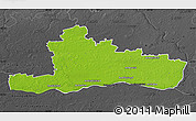 Physical Map of Jurbarko, darken, desaturated