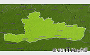 Physical Map of Jurbarko, darken