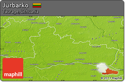 Physical Map of Jurbarko