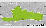 Physical Map of Jurbarko, lighten, desaturated