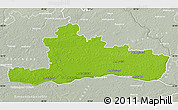 Physical Map of Jurbarko, lighten, semi-desaturated