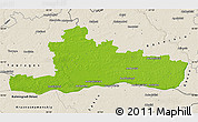 Physical Map of Jurbarko, shaded relief outside