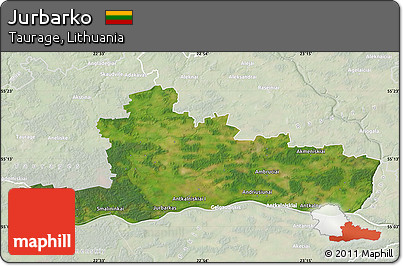 Satellite Map of Jurbarko, lighten