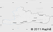 Silver Style Map of Jurbarko, single color outside
