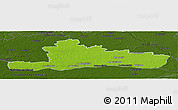 Physical Panoramic Map of Jurbarko, darken