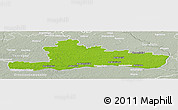 Physical Panoramic Map of Jurbarko, lighten, semi-desaturated