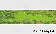 Physical Panoramic Map of Jurbarko, satellite outside