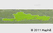 Physical Panoramic Map of Jurbarko, semi-desaturated