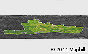 Satellite Panoramic Map of Jurbarko, darken, desaturated