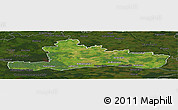 Satellite Panoramic Map of Jurbarko, darken