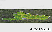 Satellite Panoramic Map of Jurbarko, darken, semi-desaturated