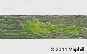Satellite Panoramic Map of Jurbarko, semi-desaturated
