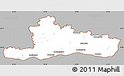 Gray Simple Map of Jurbarko, cropped outside