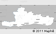 Gray Simple Map of Jurbarko, single color outside
