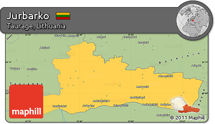 Savanna Style Simple Map of Jurbarko
