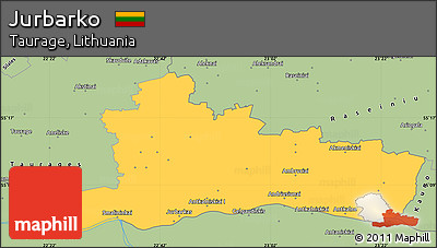 Savanna Style Simple Map of Jurbarko
