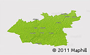 Physical 3D Map of Taurages, cropped outside