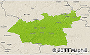 Physical 3D Map of Taurages, shaded relief outside