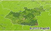 Satellite 3D Map of Taurages, physical outside