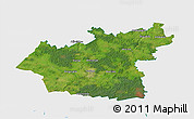 Satellite 3D Map of Taurages, single color outside