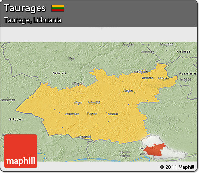 Savanna Style 3D Map of Taurages