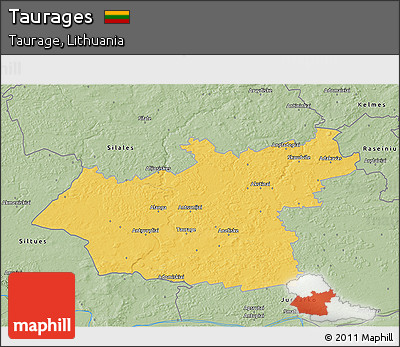 Savanna Style 3D Map of Taurages
