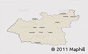 Shaded Relief 3D Map of Taurages, cropped outside