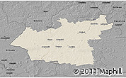 Shaded Relief 3D Map of Taurages, darken, desaturated