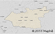 Shaded Relief 3D Map of Taurages, desaturated
