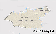 Shaded Relief 3D Map of Taurages, single color outside