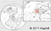 Blank Location Map of Taurages, highlighted country