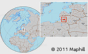 Gray Location Map of Taurages