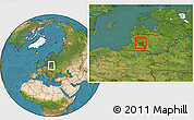 Satellite Location Map of Taurages