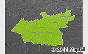 Physical Map of Taurages, darken, desaturated