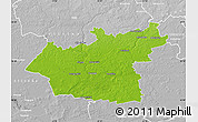 Physical Map of Taurages, lighten, desaturated