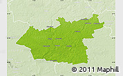 Physical Map of Taurages, lighten