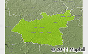 Physical Map of Taurages, semi-desaturated
