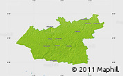 Physical Map of Taurages, single color outside