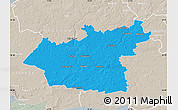 Political Map of Taurages, lighten, semi-desaturated