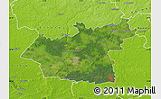 Satellite Map of Taurages, physical outside