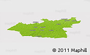 Physical Panoramic Map of Taurages, cropped outside