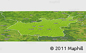 Physical Panoramic Map of Taurages, satellite outside