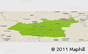 Physical Panoramic Map of Taurages, shaded relief outside
